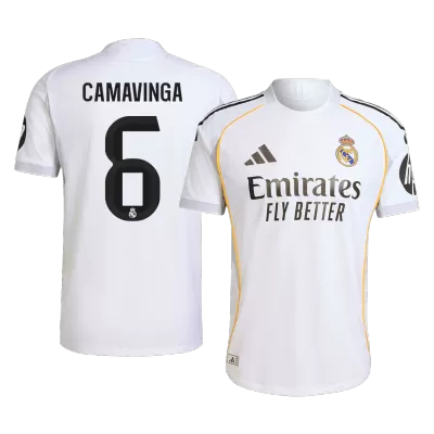 Authentic CAMAVINGA #6 Real Madrid Soccer Home Jersey 2025/26 White - bestfootballkits