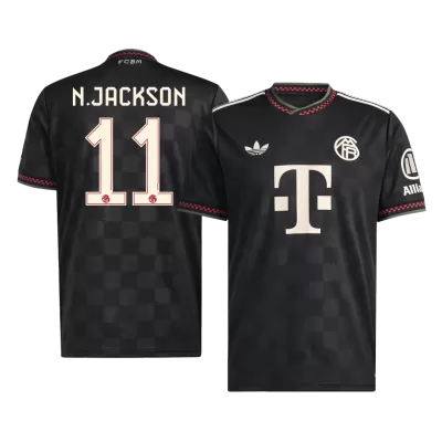N.JACKSON #11 Bayern Munich Third Away Soccer Jersey 2025/26 Black - bestfootballkits