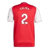 Authentic SALIBA #2 Arsenal Soccer Home Jersey 2025/26 Red - bestfootballkits