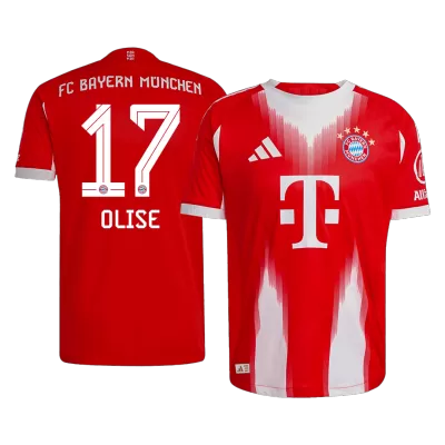 Authentic OLISE #17 Bayern Munich Soccer Home Jersey 2025/26 Red - bestfootballkits
