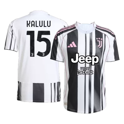 Authentic KALULU #15 Juventus Soccer Home Jersey 2025/26 Black&White - bestfootballkits