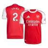 Authentic SALIBA #2 Arsenal Soccer Home Jersey 2025/26 Red - bestfootballkits