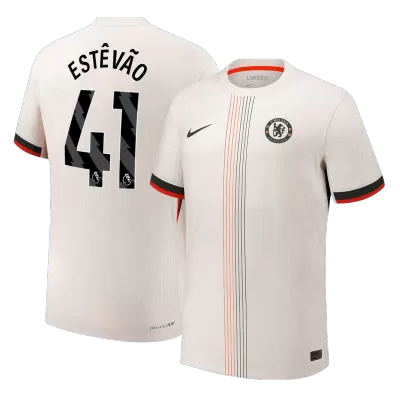 Authentic ESTÊVÃO #41 Chelsea Soccer Away Jersey 2025/26 White - bestfootballkits