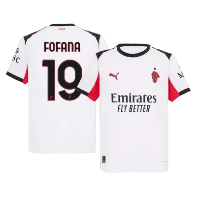 Authentic FOFANA #19 AC Milan Soccer Away Jersey 2025/26 White - bestfootballkits
