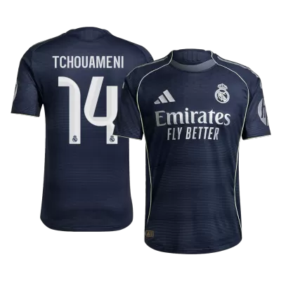 Authentic TCHOUAMENI #14 Real Madrid Soccer Away Jersey 2025/26 Navy - bestfootballkits