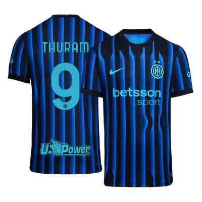 Authentic THURAM #9 Inter Milan Soccer Home Jersey 2025/26 Blue&Black - bestfootballkits