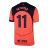 RAPHINHA #11 Barcelona Third Away Soccer Jersey 2025/26 Orange- UCL - bestfootballkits