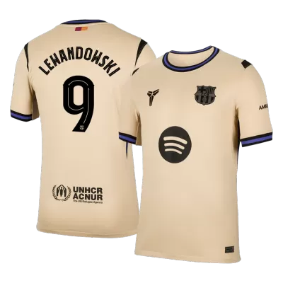 LEWANDOWSKI #9 Barcelona Away Soccer Jersey 2025/26 Yellow - bestfootballkits