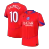 O.DEMBÉLÉ #10 PSG Third Away Soccer Jersey 2025/26 Red - bestfootballkits