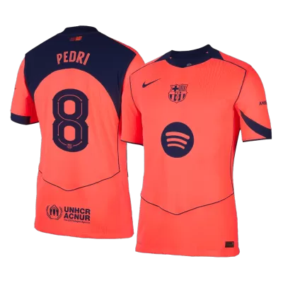 Authentic PEDRI #8 Barcelona Soccer Third Away Jersey 2025/26 Orange - bestfootballkits