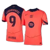 Authentic LEWANDOWSKI #9 Barcelona Soccer Third Away Jersey 2025/26 Orange - bestfootballkits
