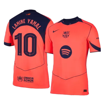 Authentic LAMINE YAMAL #10 Barcelona Soccer Third Away Jersey 2025/26 Orange - bestfootballkits