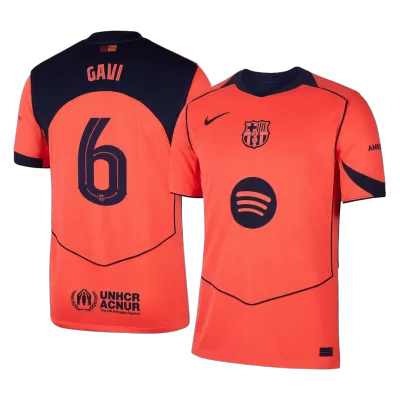 GAVI #6 Barcelona Third Away Soccer Jersey 2025/26 Orange- UCL - bestfootballkits