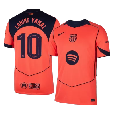 LAMINE YAMAL #10 Barcelona Third Away Soccer Jersey 2025/26 Orange- UCL - bestfootballkits
