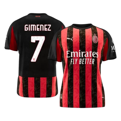GIMENEZ #7 AC Milan Home Soccer Jersey 2025/26 Red&Black - bestfootballkits
