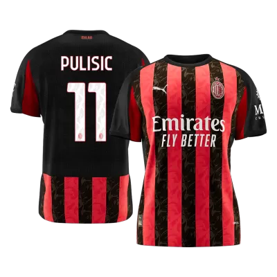 PULISIC #11 AC Milan Home Soccer Jersey 2025/26 Red&Black - bestfootballkits