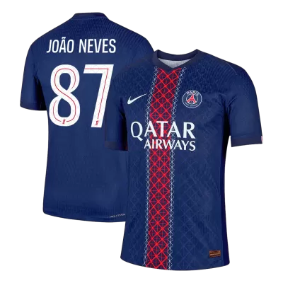Authentic JOÃO NEVES #87 PSG Soccer Home Jersey 2025/26 Navy - bestfootballkits