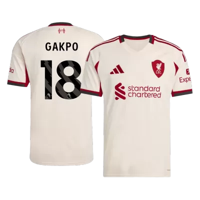 GAKPO #18 Liverpool Away Soccer Jersey 25/26 White - bestfootballkits