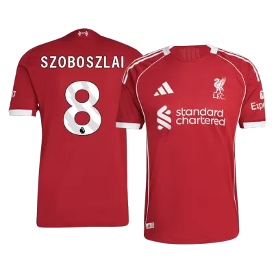 Player Version SZOBOSZLAI #8 Liverpool Soccer Home Jersey 2025/26 Red - bestfootballkits