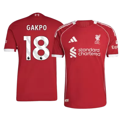 Player Version GAKPO #18 Liverpool Soccer Home Jersey 2025/26 Red - bestfootballkits