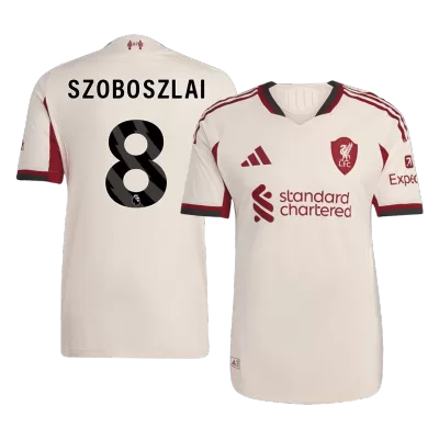 Player Version SZOBOSZLAI #8 Liverpool Soccer Away Jersey 2025/26 White - bestfootballkits