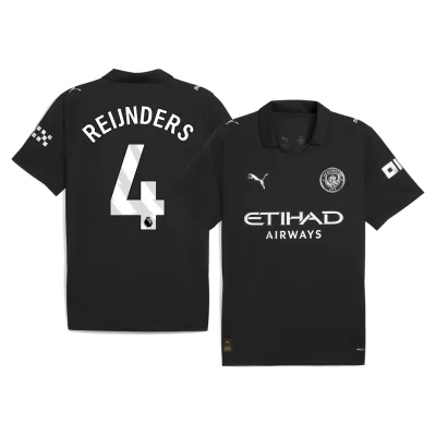 REIJNDERS #4 Manchester City Away Soccer Jersey 2025/26 Black - bestfootballkits