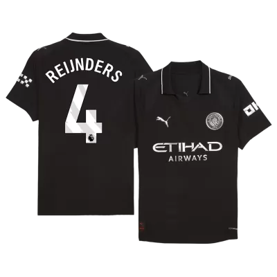 Authentic REIJNDERS #4 Manchester City Soccer Away Jersey 2025/26 Black - bestfootballkits