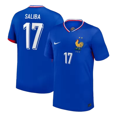 SALIBA #17 France Euro Home Soccer Jersey 2024 Blue - bestfootballkits
