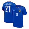 L.Hernandez #21 France Euro Home Soccer Jersey 2024 Blue - bestfootballkits