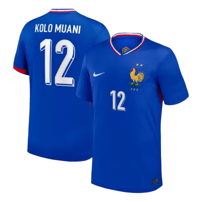 KOLO MUANI#12 France Euro Home Soccer Jersey 2024 Blue - bestfootballkits