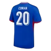 COMAN #20 France Euro Home Soccer Jersey 2024 Blue - bestfootballkits