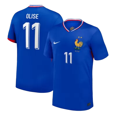 OLISE #11 France Euro Home Soccer Jersey 2024 Blue - bestfootballkits