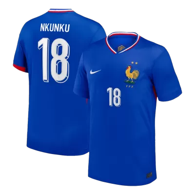 NKUNKU #18 France Euro Home Soccer Jersey 2024 Blue - bestfootballkits