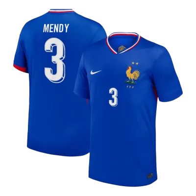 MENDY #3 France Euro Home Soccer Jersey 2024 Blue - bestfootballkits