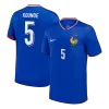 KOUNDE #5 France Euro Home Soccer Jersey 2024 Blue - bestfootballkits