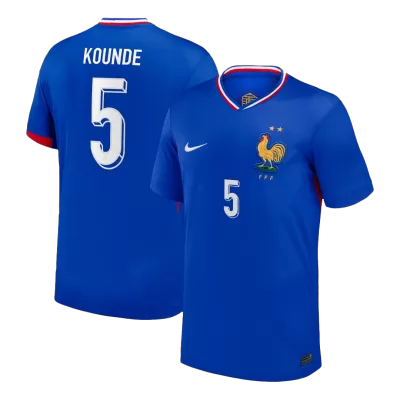 KOUNDE #5 France Euro Home Soccer Jersey 2024 Blue - bestfootballkits