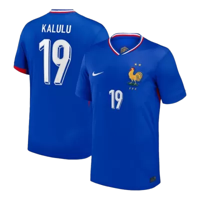 KALULU #19 France Euro Home Soccer Jersey 2024 Blue - bestfootballkits