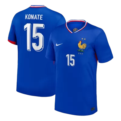 KONATE #15 France Euro Home Soccer Jersey 2024 Blue - bestfootballkits