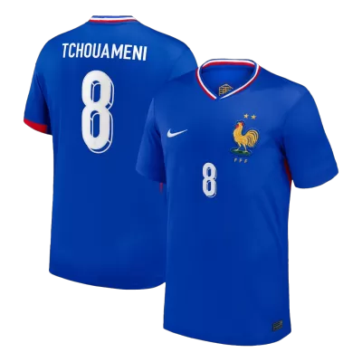 TCHOUAMENI #8 France Euro Home Soccer Jersey 2024 Blue - bestfootballkits