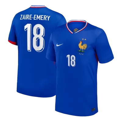 ZAIRE-EMERY #18 France Euro Home Soccer Jersey 2024 Blue - bestfootballkits