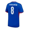 TCHOUAMENI #8 France Euro Home Soccer Jersey 2024 Blue - bestfootballkits