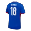 NKUNKU #18 France Euro Home Soccer Jersey 2024 Blue - bestfootballkits