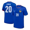 COMAN #20 France Euro Home Soccer Jersey 2024 Blue - bestfootballkits
