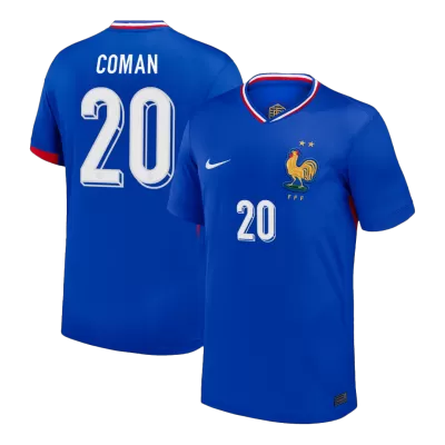 COMAN #20 France Euro Home Soccer Jersey 2024 Blue - bestfootballkits