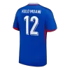 KOLO MUANI#12 France Euro Home Soccer Jersey 2024 Blue - bestfootballkits