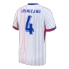UPAMECANO #4 France Euro Away Soccer Jersey 2024 White - bestfootballkits