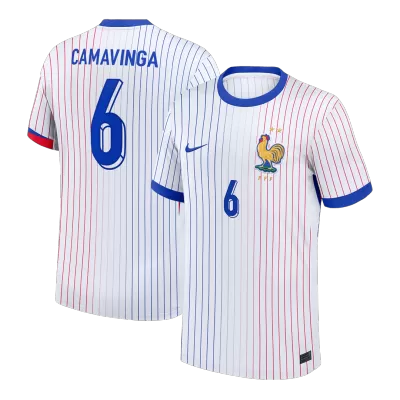 CAMAVINGA #6 France Euro Away Soccer Jersey 2024 White - bestfootballkits