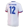 KOLO MUANI#12 France Euro Away Soccer Jersey 2024 White - bestfootballkits