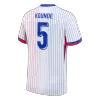 KOUNDE #5 France Euro Away Soccer Jersey 2024 White - bestfootballkits