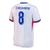 TCHOUAMENI #8 France Euro Away Soccer Jersey 2024 White - bestfootballkits